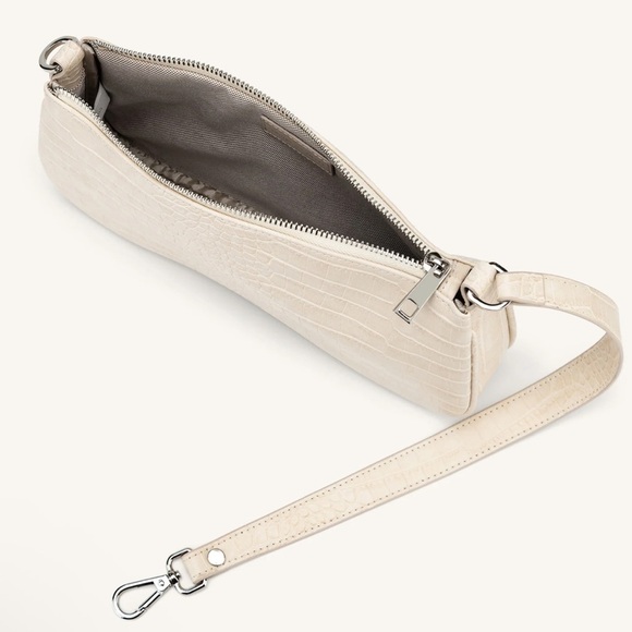 JW PEI Ivory Croc-Embossed ‘EVA’ Baguette Shoulder Bag - Picture 3 of 16